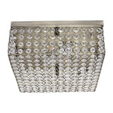Elegant Designs 12 Inch Elipse Crystal 2 Light Square Ceiling Flush Mount - 12 x 12 x 5 in