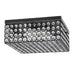 Elegant Designs 12 Inch Elipse Crystal 2 Light Square Ceiling Flush Mount - 12 x 12 x 5 in
