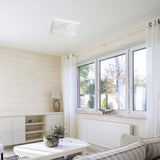 Elegant Designs 12 Inch Elipse Crystal 2 Light Square Ceiling Flush Mount - 12 x 12 x 5 in