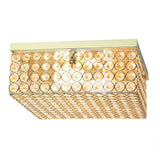 Elegant Designs 12 Inch Elipse Crystal 2 Light Square Ceiling Flush Mount - 12 x 12 x 5 in