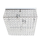 Elegant Designs 12 Inch Elipse Crystal 2 Light Square Ceiling Flush Mount - 12 x 12 x 5 in