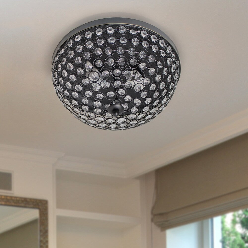 Light Elipse Crystal Flush Mount Ceiling Light