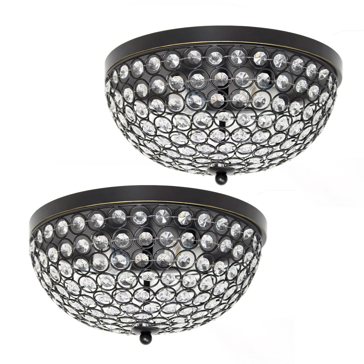 Light Elipse Crystal Flush Mount Ceiling Light
