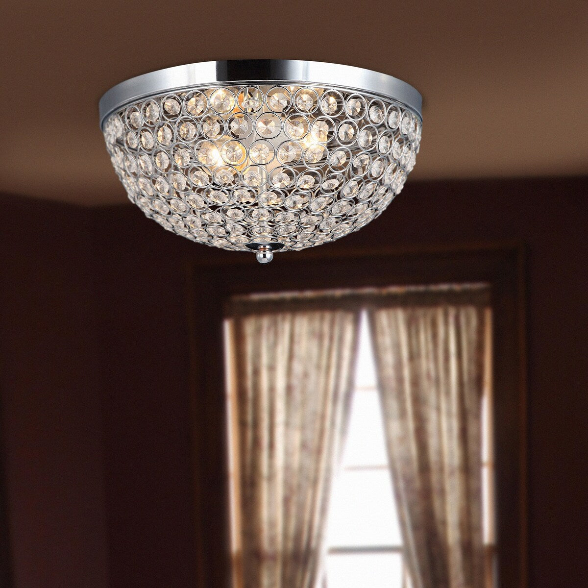 Light Elipse Crystal Flush Mount Ceiling Light