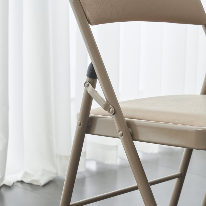Elegant Foldable Iron & PVC Chairs for Convention & Exhibition White