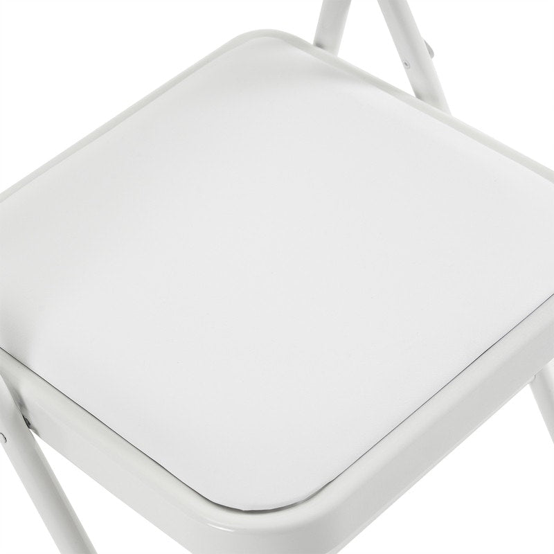 Elegant Foldable Iron & PVC Chairs for Convention & Exhibition White