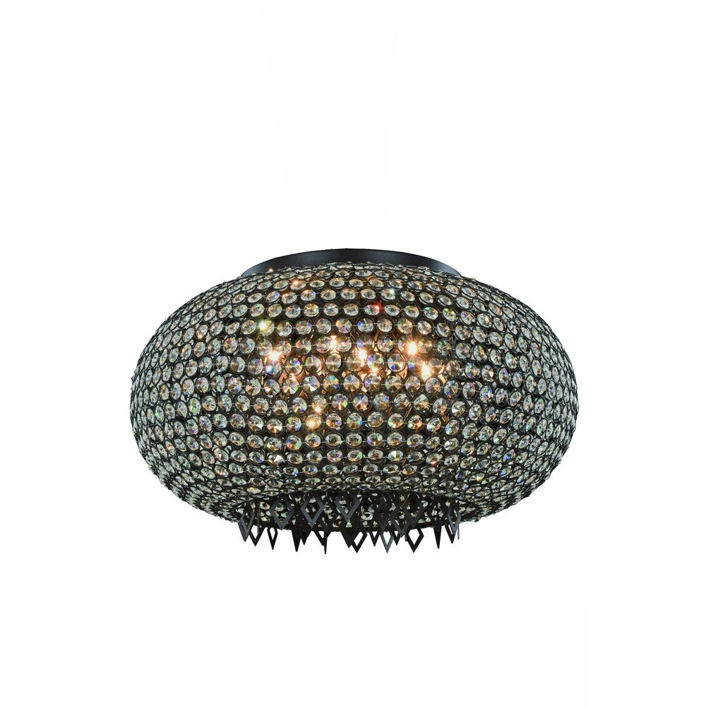 Elegant Lighting Brida 24-inch Pendant/Flush Mount with Brown Finish and Crystal