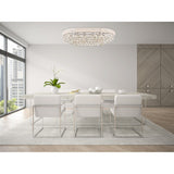 Elegant Lighting Chrome 36-inch Royal Cut Crystal Clear Flush Mount