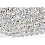 Elegant Lighting Chrome 36-inch Royal Cut Crystal Clear Flush Mount