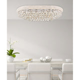 Elegant Lighting Chrome 36-inch Royal Cut Crystal Clear Flush Mount