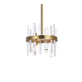 Elegant Lighting Serena 12 inch Crystal Round Pendant - Satin Gold - 12"Lx12"Wx12"H