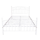 Elegant Metal bed frame platform with headboard & footboard
