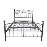 Elegant Metal bed frame platform with headboard & footboard