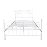 Elegant Metal bed frame platform with headboard & footboard