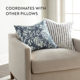 Elegant Patterns Cotton Decor Throw Pillow in Distressed Floral