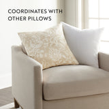 Elegant Patterns Cotton Decor Throw Pillow in Distressed Floral