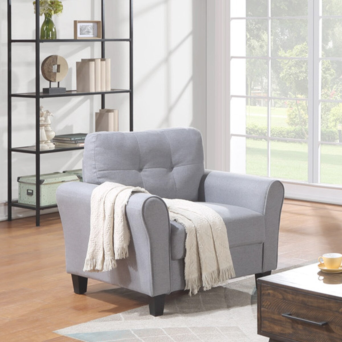 Elegant Polyester Living Room Sofa Set