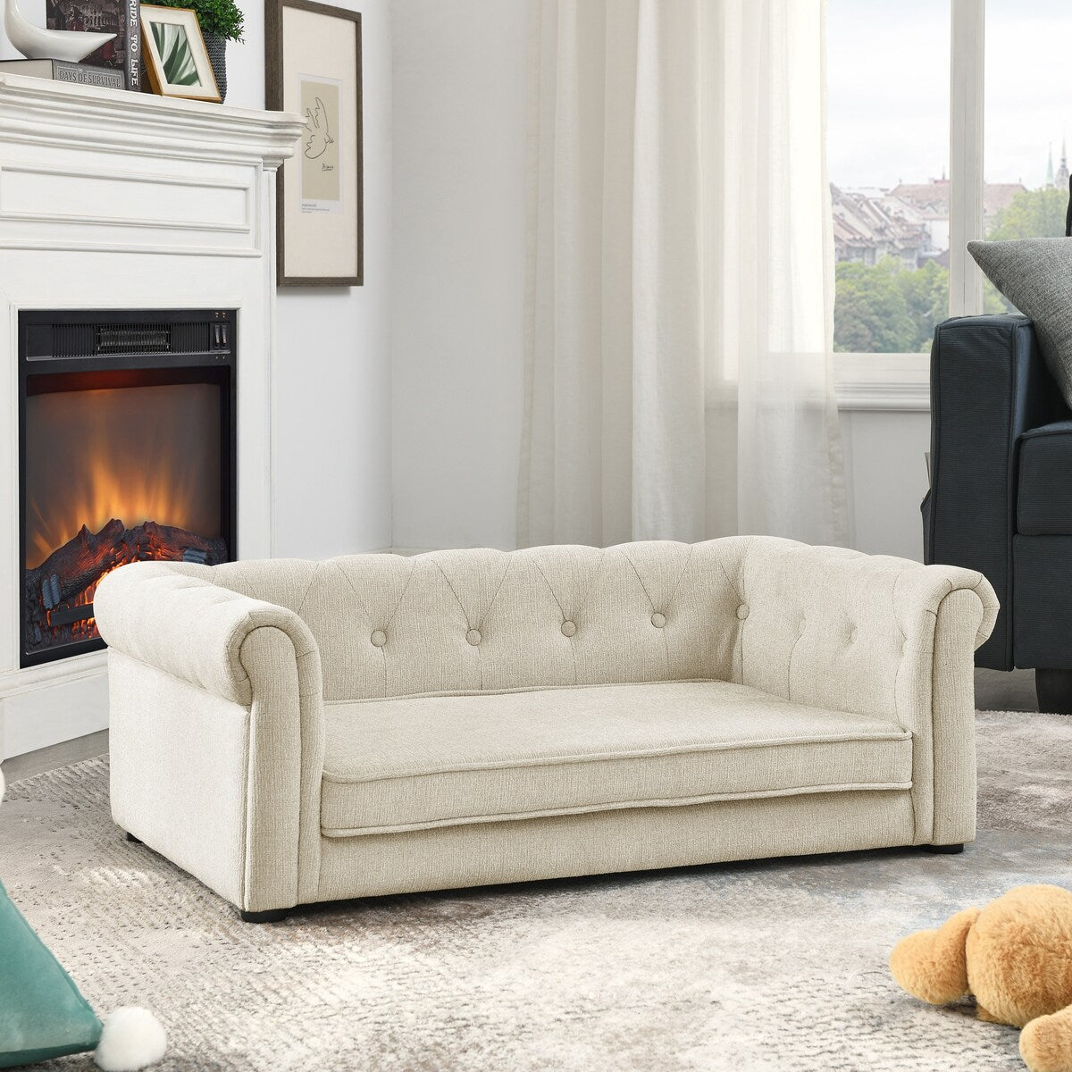 Elegant Rectangle Pet Bed for Medium and Large Dogs,Durable Elevated Dog Sofa Bed,Dog Couch,Dog Sofa for Large Dogs