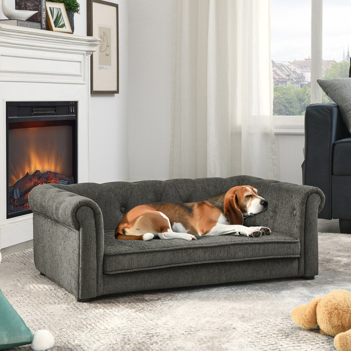 Elegant Rectangle Pet Bed for Medium and Large Dogs,Durable Elevated Dog Sofa Bed,Dog Couch,Dog Sofa for Large Dogs