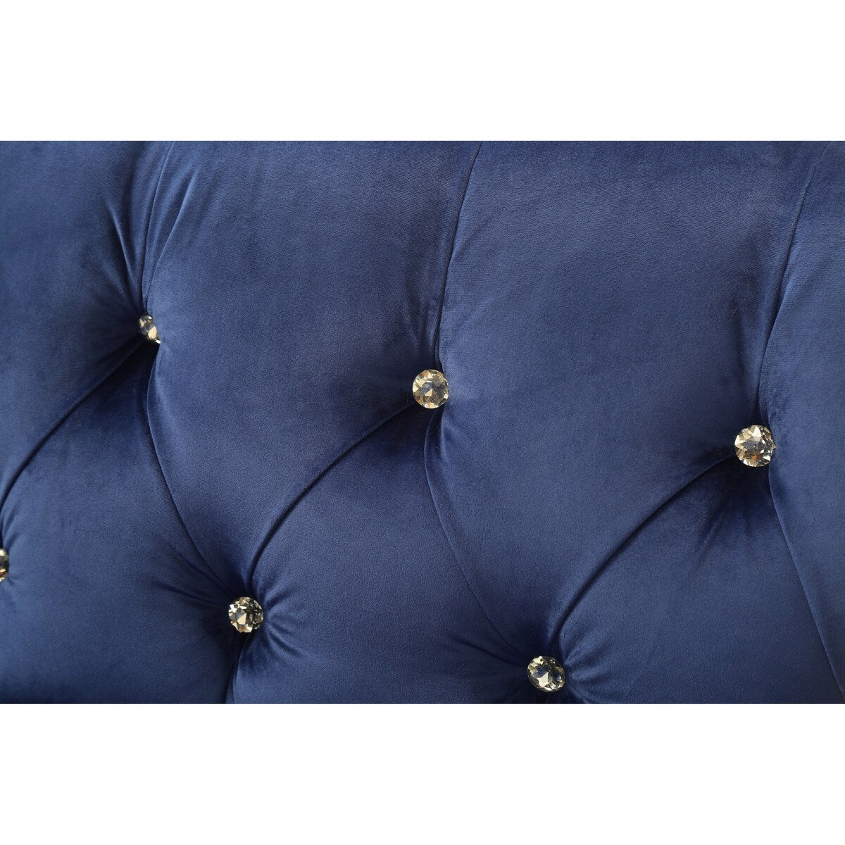 Elegant Tufted Velvet Upholstery Sofa: Nail Head Accents, Stainless-Steel Legs - Modern Design