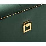 Elegant Tufted Velvet Upholstery Sofa: Nail Head Accents, Stainless-Steel Legs - Modern Design