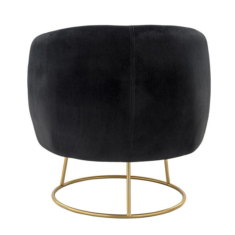 Elegant Tufting Velvet Barrel Chair for Living Room