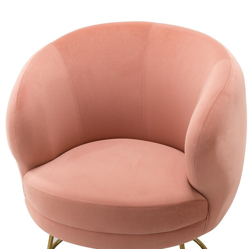 Elegant Tufting Velvet Barrel Chair for Living Room