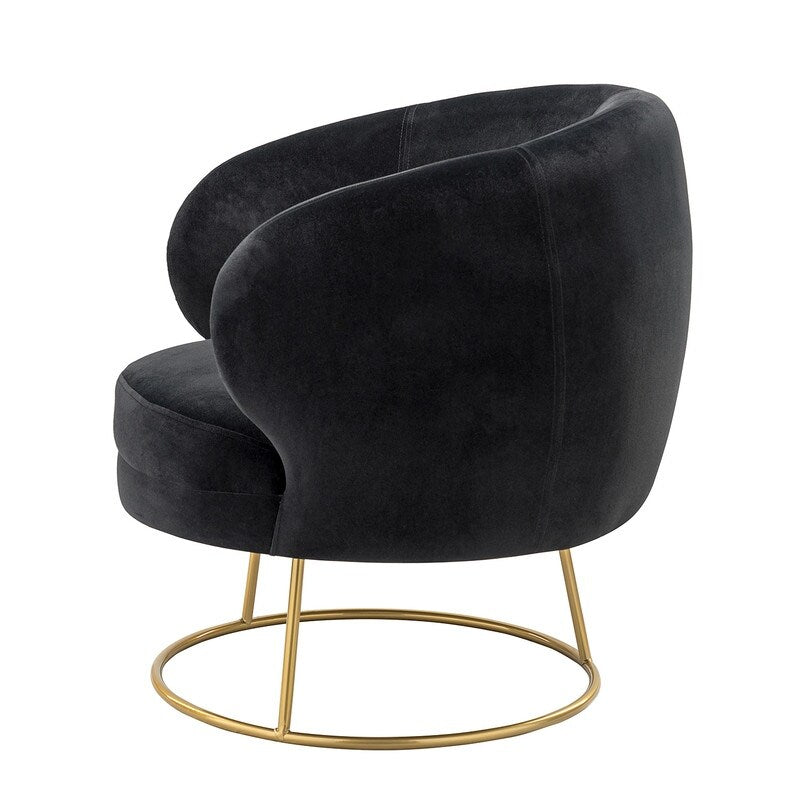 Elegant Tufting Velvet Barrel Chair for Living Room