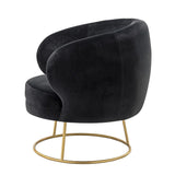 Elegant Tufting Velvet Barrel Chair for Living Room