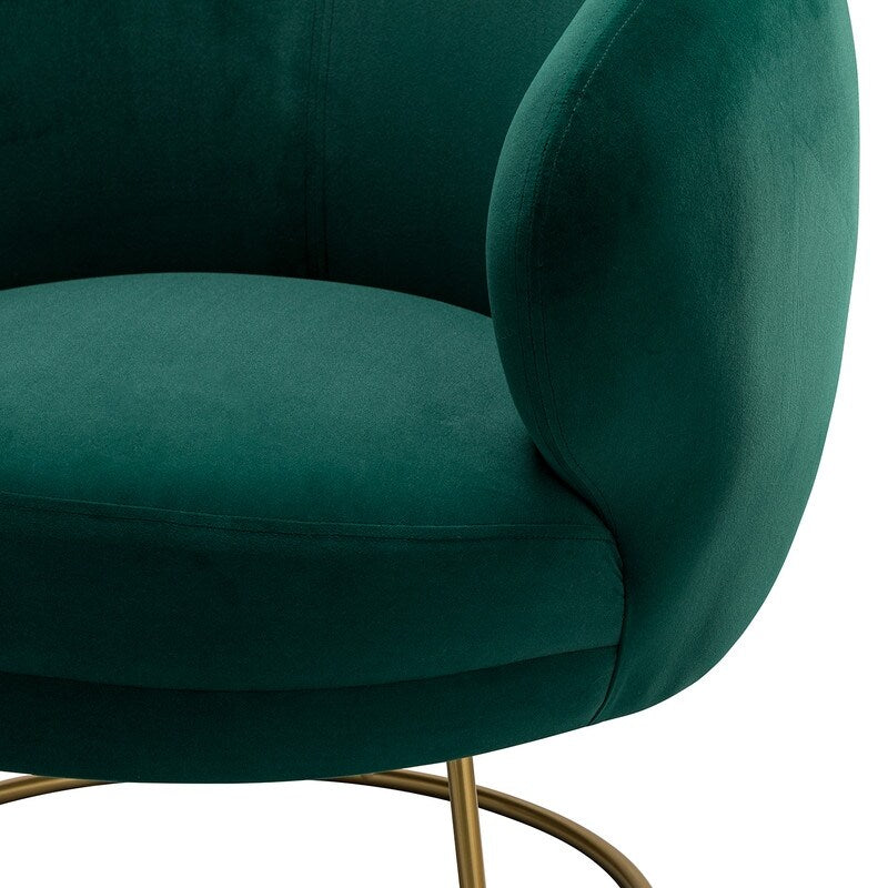 Elegant Tufting Velvet Barrel Chair for Living Room