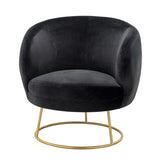 Elegant Tufting Velvet Barrel Chair for Living Room