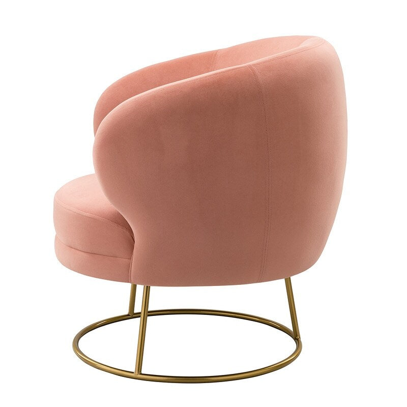 Elegant Tufting Velvet Barrel Chair for Living Room