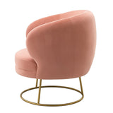 Elegant Tufting Velvet Barrel Chair for Living Room