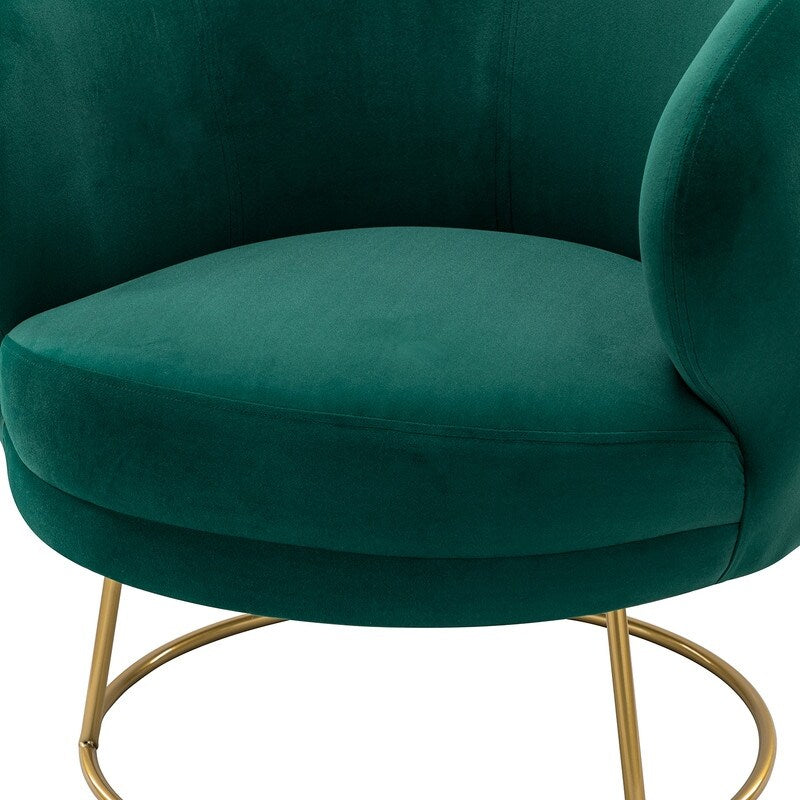 Elegant Tufting Velvet Barrel Chair for Living Room