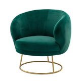 Elegant Tufting Velvet Barrel Chair for Living Room