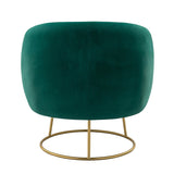 Elegant Tufting Velvet Barrel Chair for Living Room