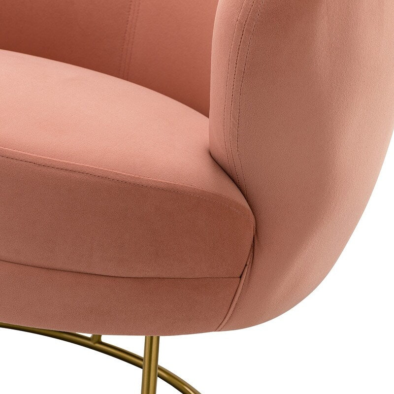 Elegant Tufting Velvet Barrel Chair for Living Room