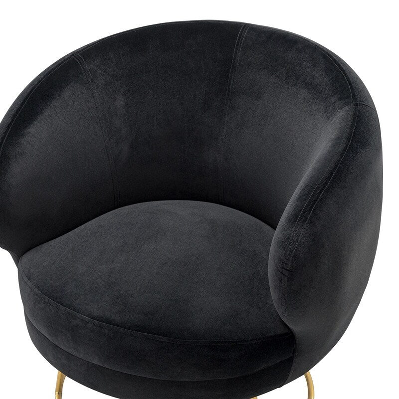Elegant Tufting Velvet Barrel Chair for Living Room