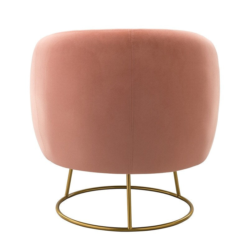 Elegant Tufting Velvet Barrel Chair for Living Room