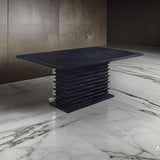 Elegantly Designed Wooden Dining Table, Black