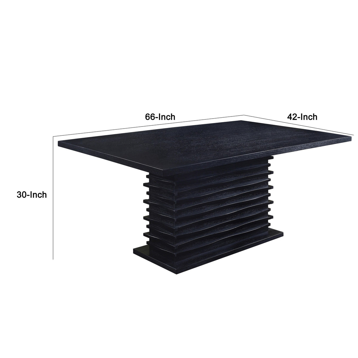 Elegantly Designed Wooden Dining Table, Black