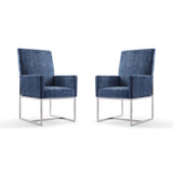 Element Blue Velvet Dining Armchair (Set of 2)