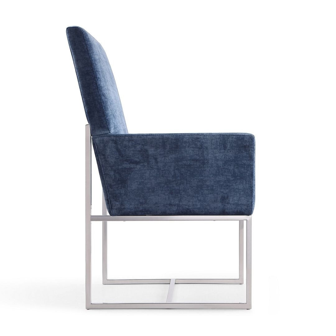 Element Blue Velvet Dining Armchair (Set of 2)