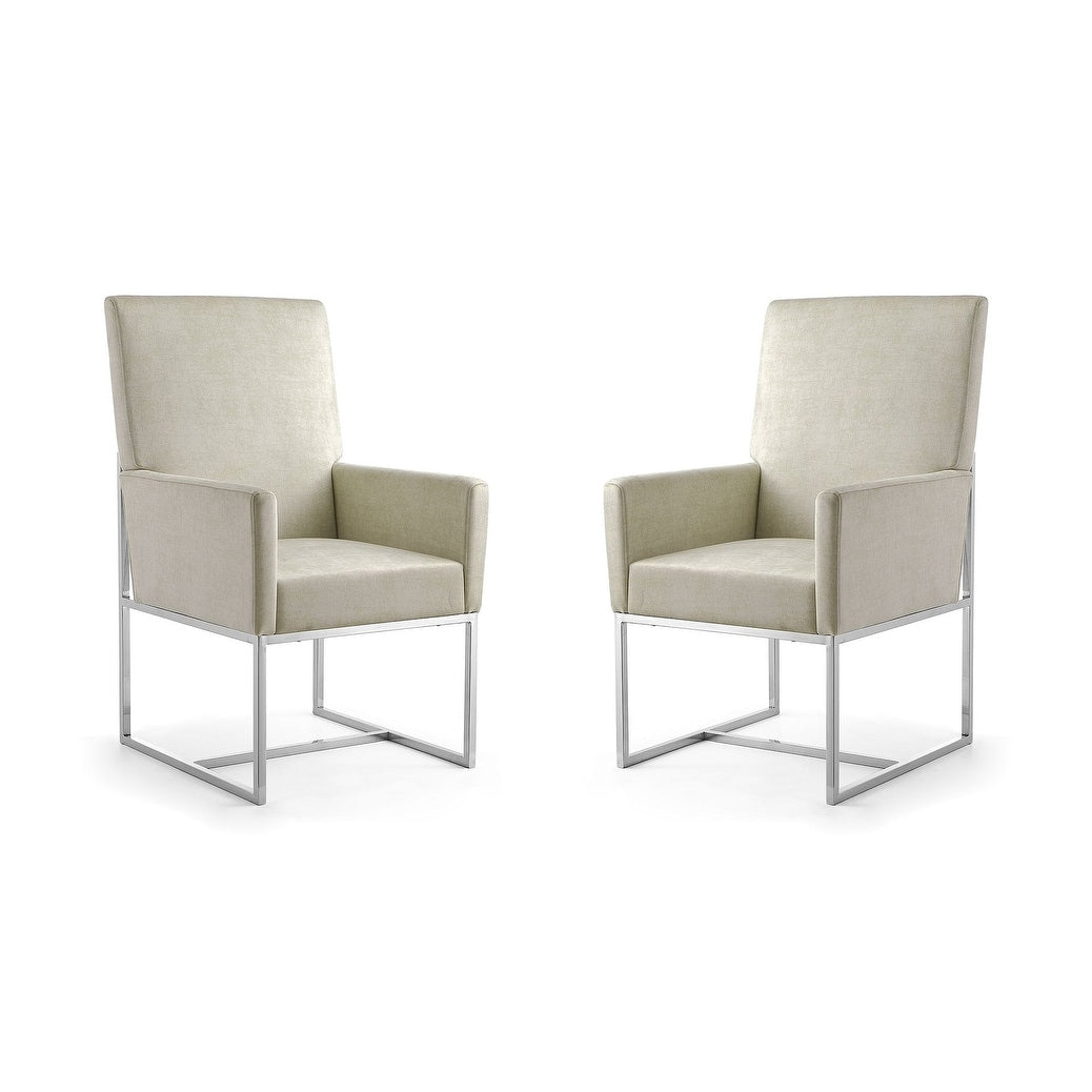 Element Blue Velvet Dining Armchair (Set of 2)