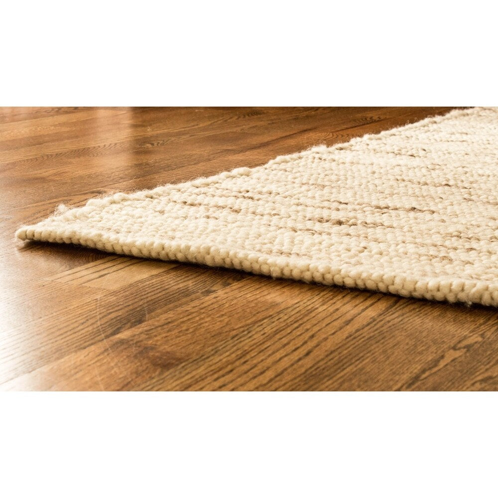 Super Area Rugs Organic Wool & Jute Braided Area Rug