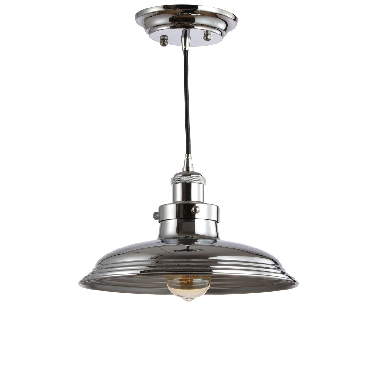 Elena 11" Adjustable Iron Industrial Rustic LED Pendant, Copper by JONATHAN Y