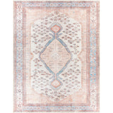 Livabliss Elena Floral Medallion Printed Machine Washable Area Rug