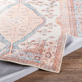 Livabliss Elena Floral Medallion Printed Machine Washable Area Rug
