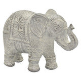 Elephant Figurine in Silver Resin / Magnesium 9in L x 3in W x 6in H