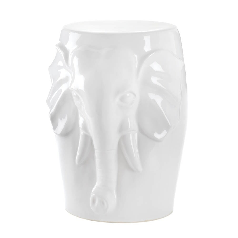 Elephant ceramic decorative stool